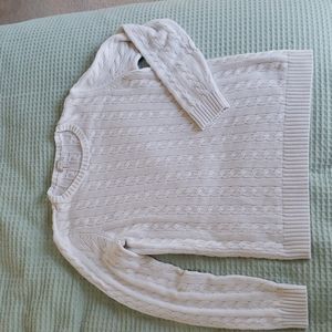 Ladies cotton cable crew next sweater